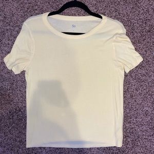 Basic Ribbed Yellow Top